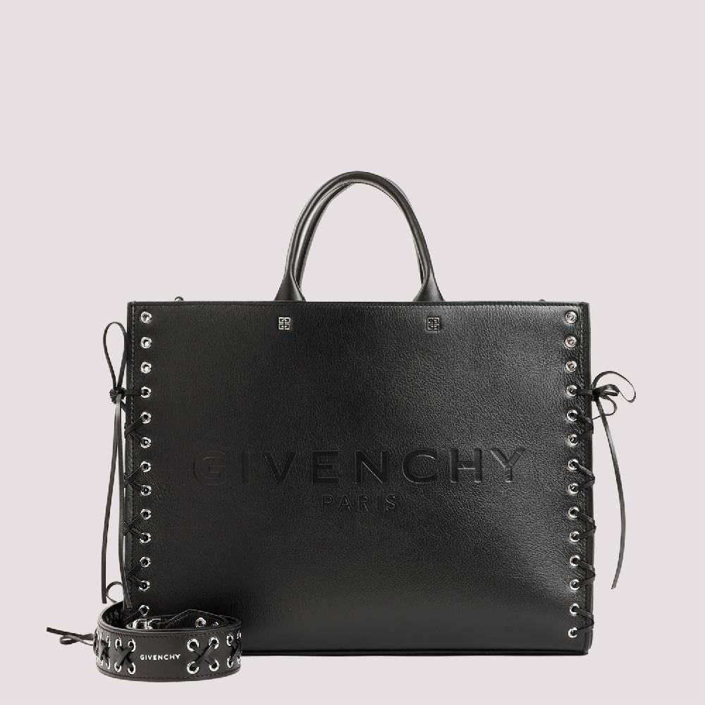 GIVENCHY  Givenchy Borsa Tote Nera in Pelle Media - Cerniera e Occhielli Saldi