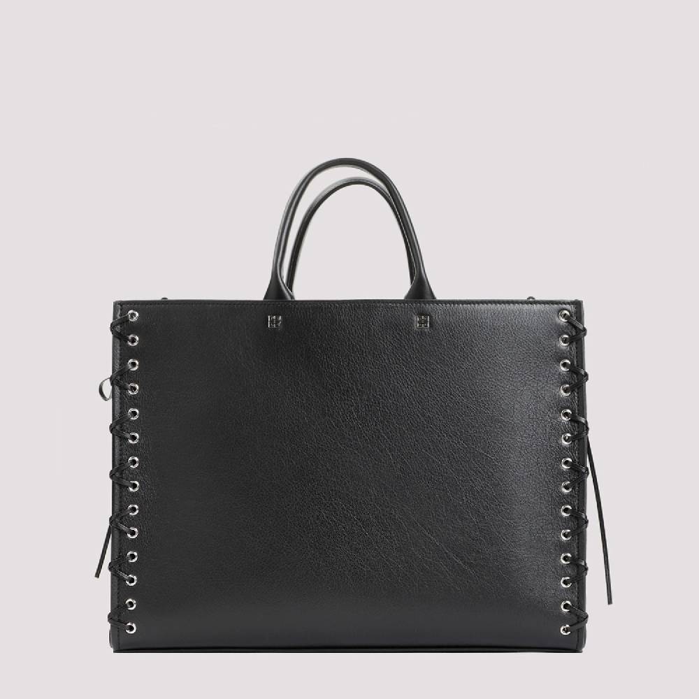 GIVENCHY  Givenchy Borsa Tote Nera in Pelle Media - Cerniera e Occhielli Saldi