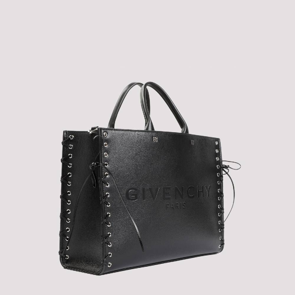 GIVENCHY  Givenchy Borsa Tote Nera in Pelle Media - Cerniera e Occhielli Saldi
