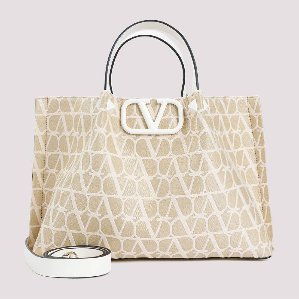 VALENTINO GARAVANI  Tote Medium VLogo Firma Valentino Garavani Color Nudo Vendita Calda
