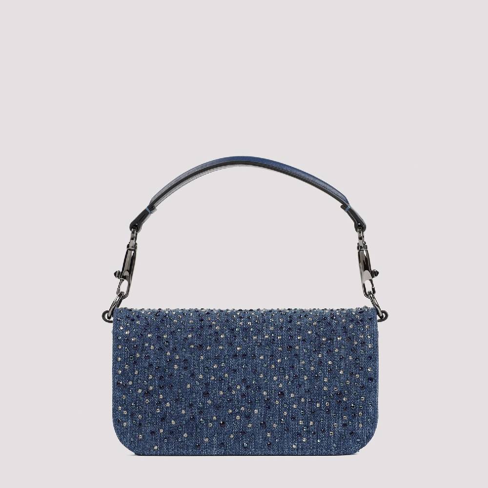 VALENTINO GARAVANI  Borsa a Spalla Piccola Blu con Strass di Valentino Garavani Vendita Economica