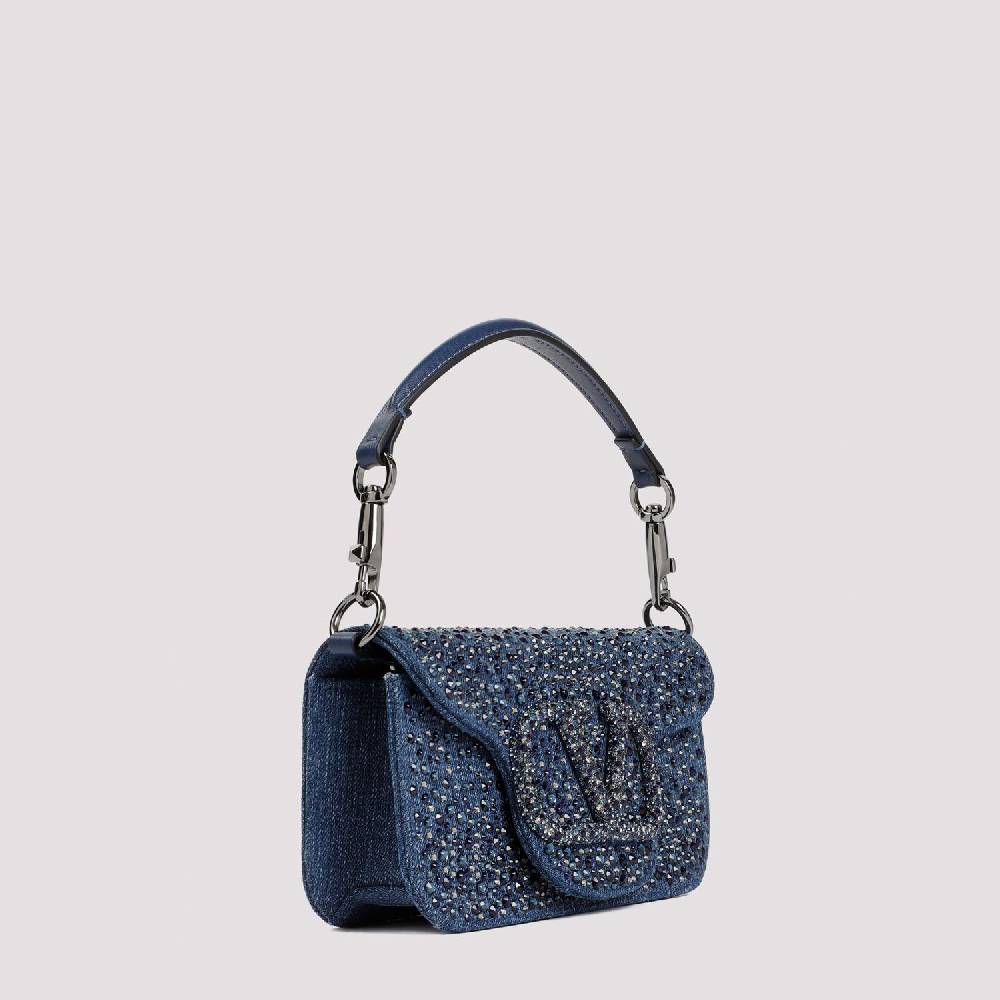 VALENTINO GARAVANI  Borsa a Spalla Piccola Blu con Strass di Valentino Garavani Vendita Economica