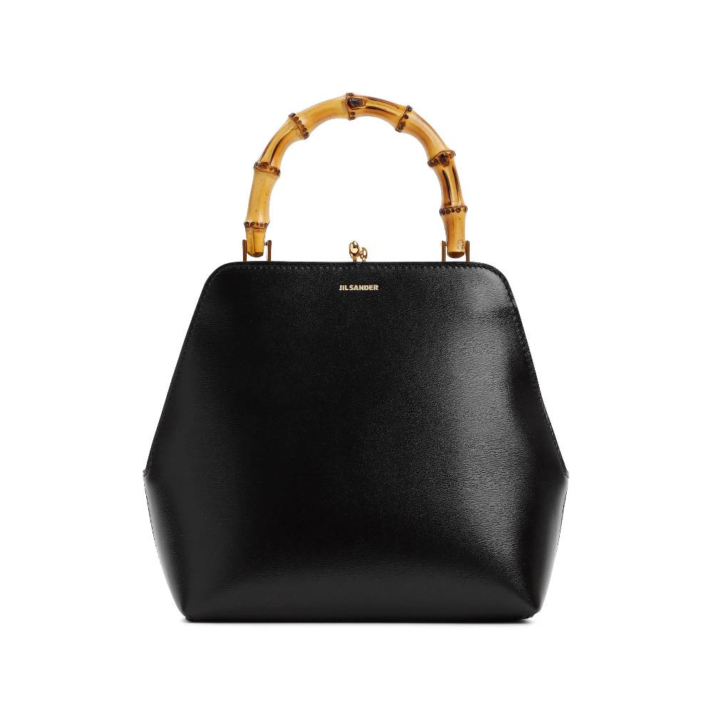 JIL SANDER  Borsa a Spalla Piccola Jil Sander Goji Nera in Pelle