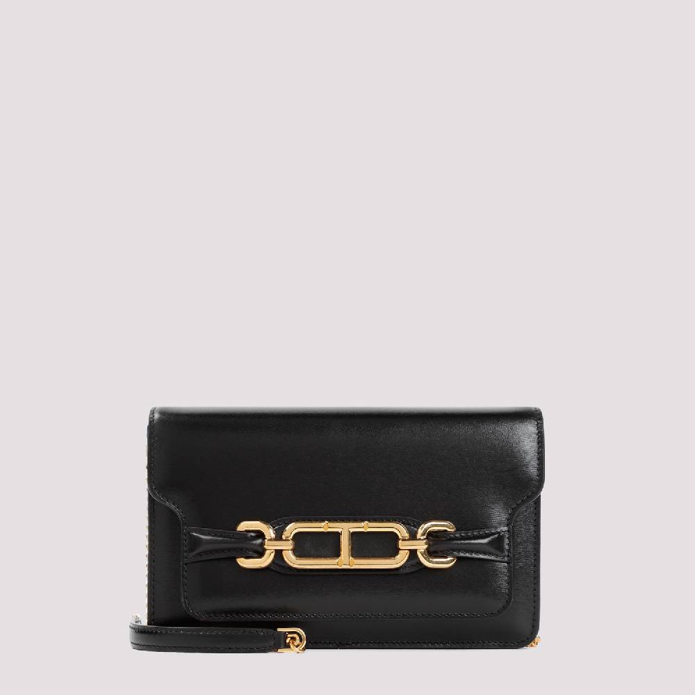 TOM FORD  Borsa a Mano Tom Ford Whitney in Pelle di Vitello Nera Nuova