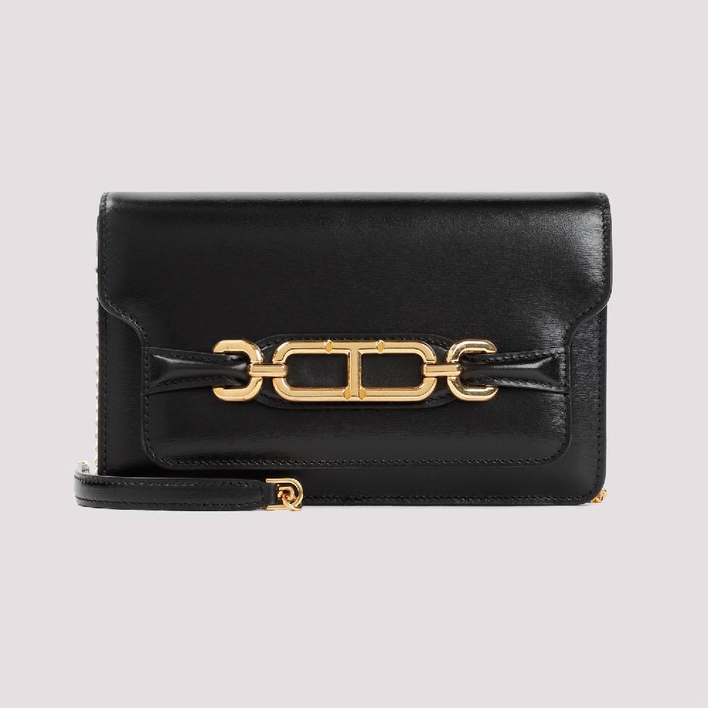 TOM FORD  Borsa a Mano Tom Ford Whitney in Pelle di Vitello Nera Nuova