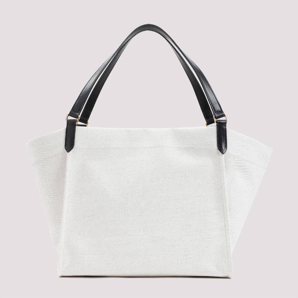 TOM FORD  Borsa Tote Shopper Cotone e Pelle Nera Tom Ford Moda