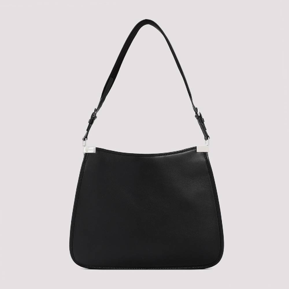 GUCCI  Borsa GUCCI in Pelle Nappa Nera con Accessori Argentati Nuovo