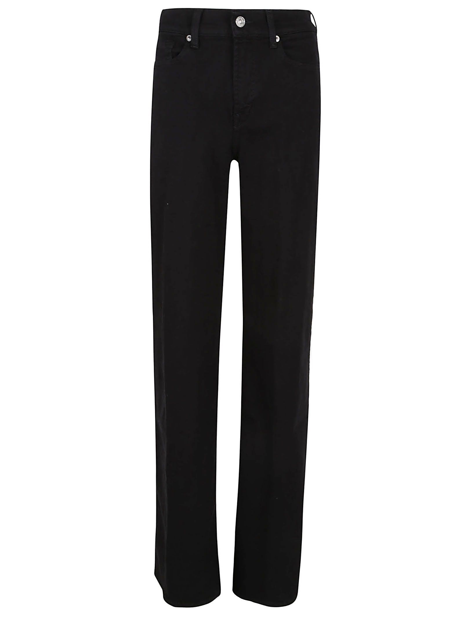 7 FOR ALL MANKIND Jeans Neri Svasati a Vita Alta - Misto Cotone 7 For All Mankind