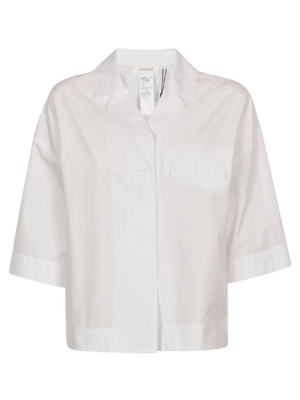 SPORTMAX Camicia Bianca in Cotone con Dettagli Cristallo Sportmax - Abbigliamento Donna