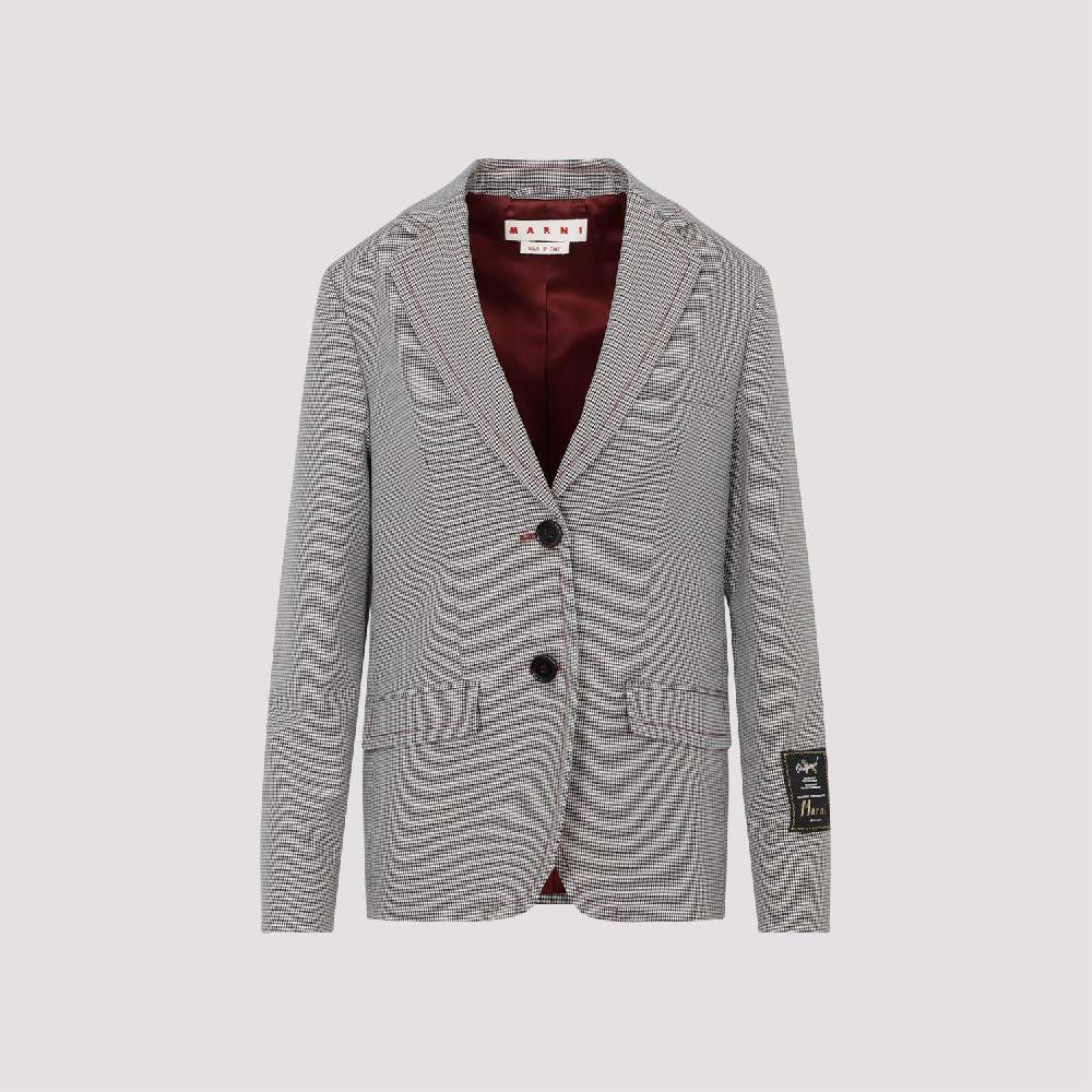 MARNI  Giacca da Donna Marni in Lana a Quadri Ruby Offerta
