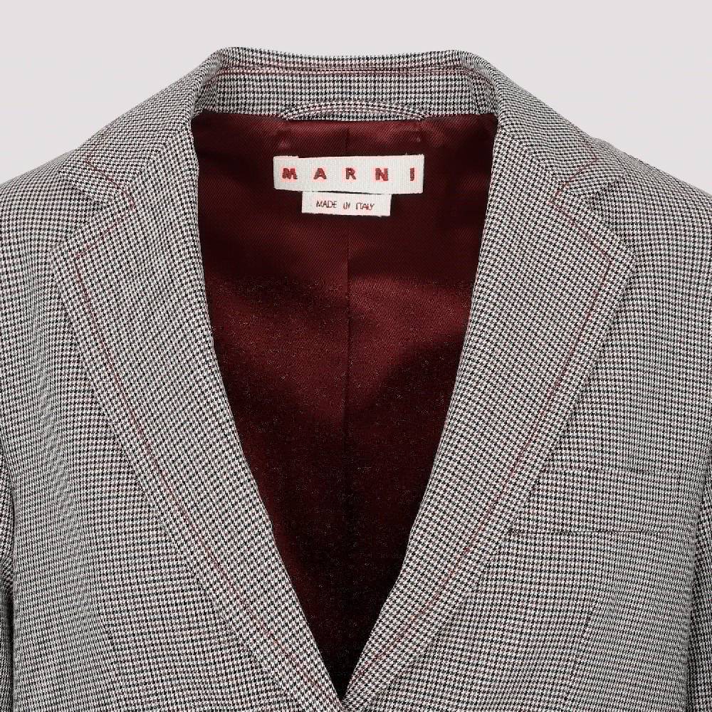 MARNI  Giacca da Donna Marni in Lana a Quadri Ruby Offerta