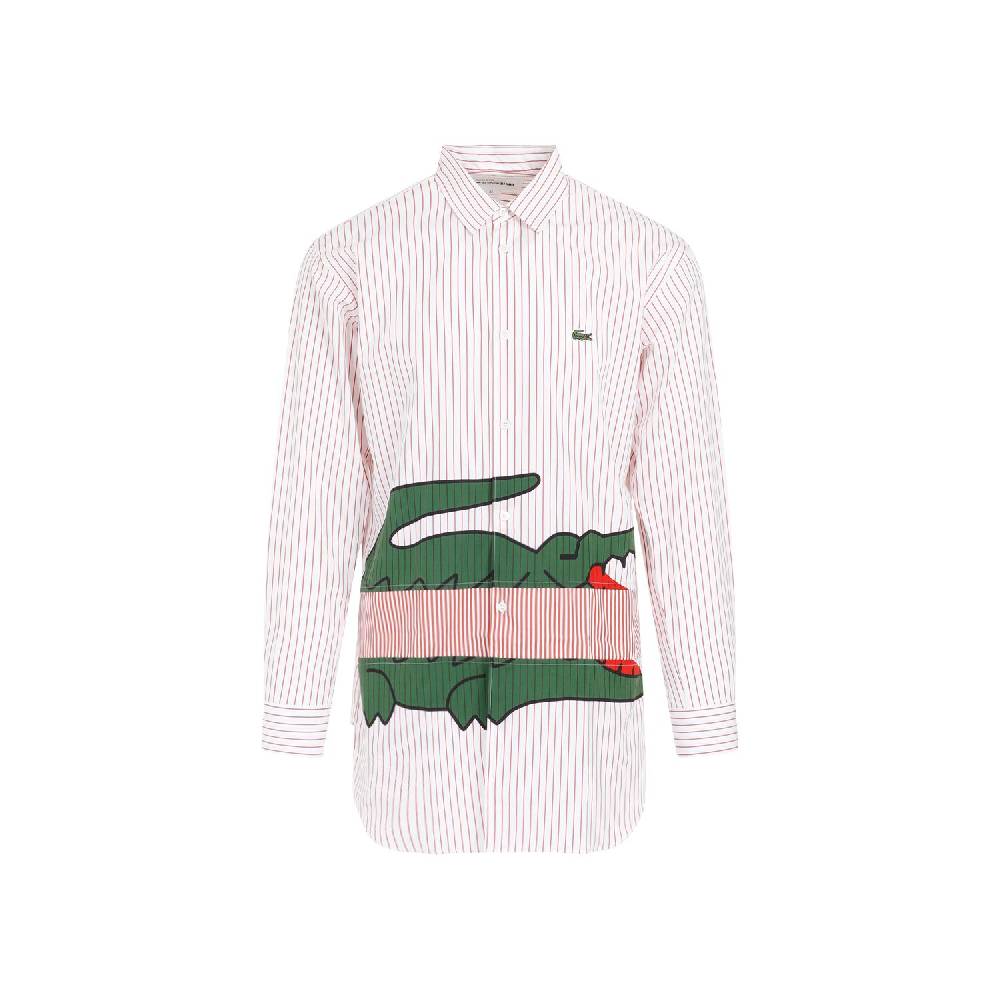 COMME DES GARÇONS SHIRT Camicia a Righe Rosse Comme Des Garçons in Cotone - Uomo