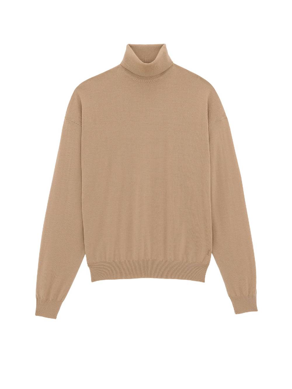 SAINT LAURENT Maglione Dolcevita Beige Saint Laurent - Lana 100% Eco-Sostenibile