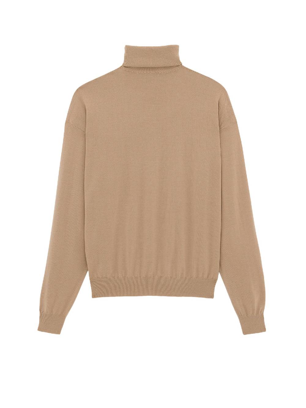 SAINT LAURENT  Maglione Dolcevita Beige Saint Laurent - Lana 100% Eco-Sostenibile Vendita Calda