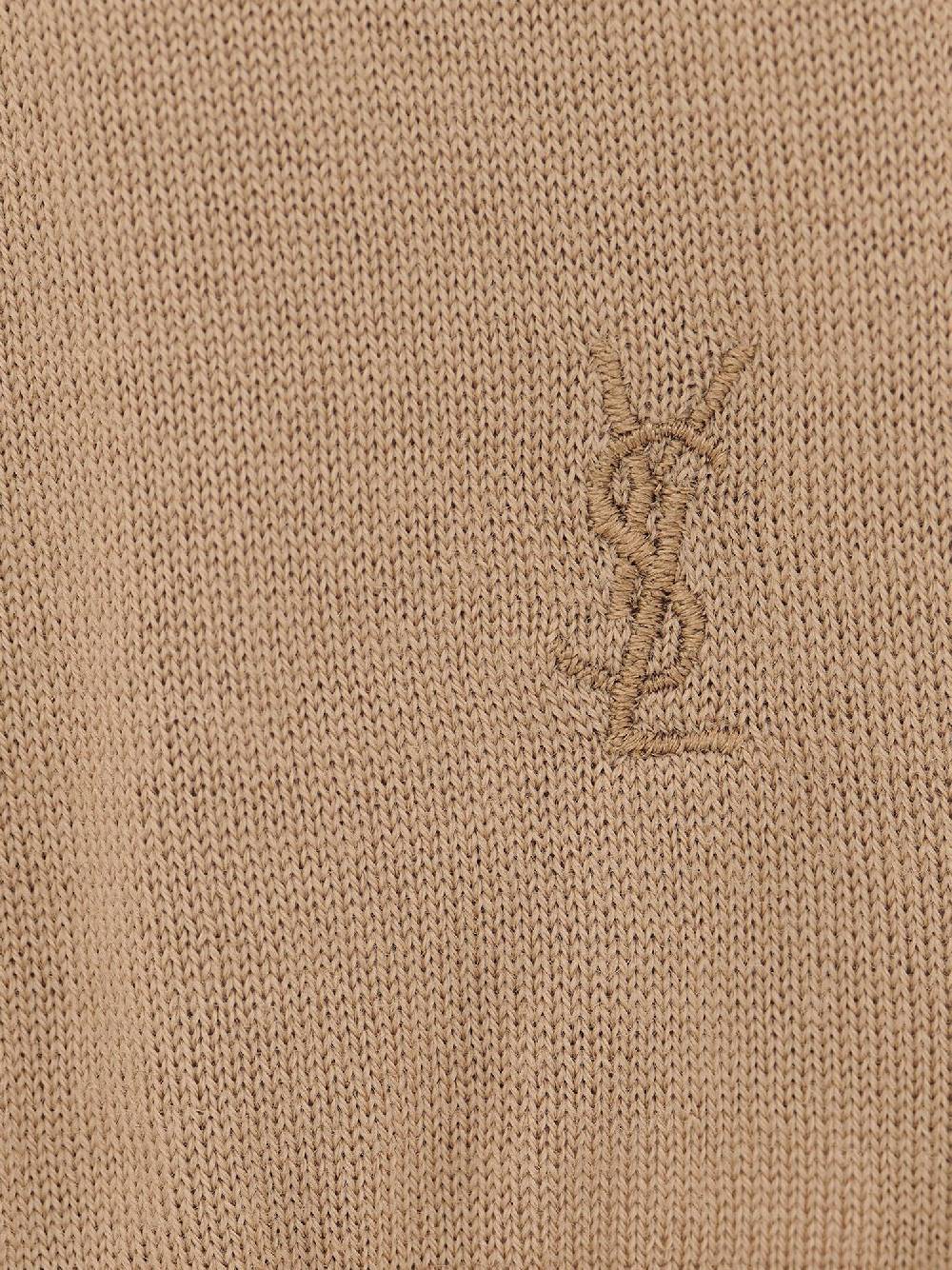 SAINT LAURENT  Maglione Dolcevita Beige Saint Laurent - Lana 100% Eco-Sostenibile Vendita Calda