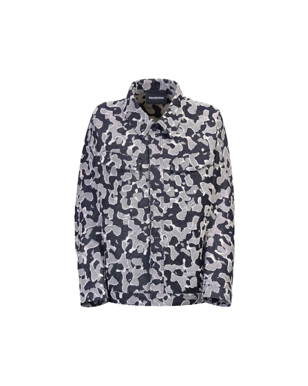 TAKATURNA Giacca Denim Cinetica TAKATURNA - Unisex Nero Mezzanotte e Grigio