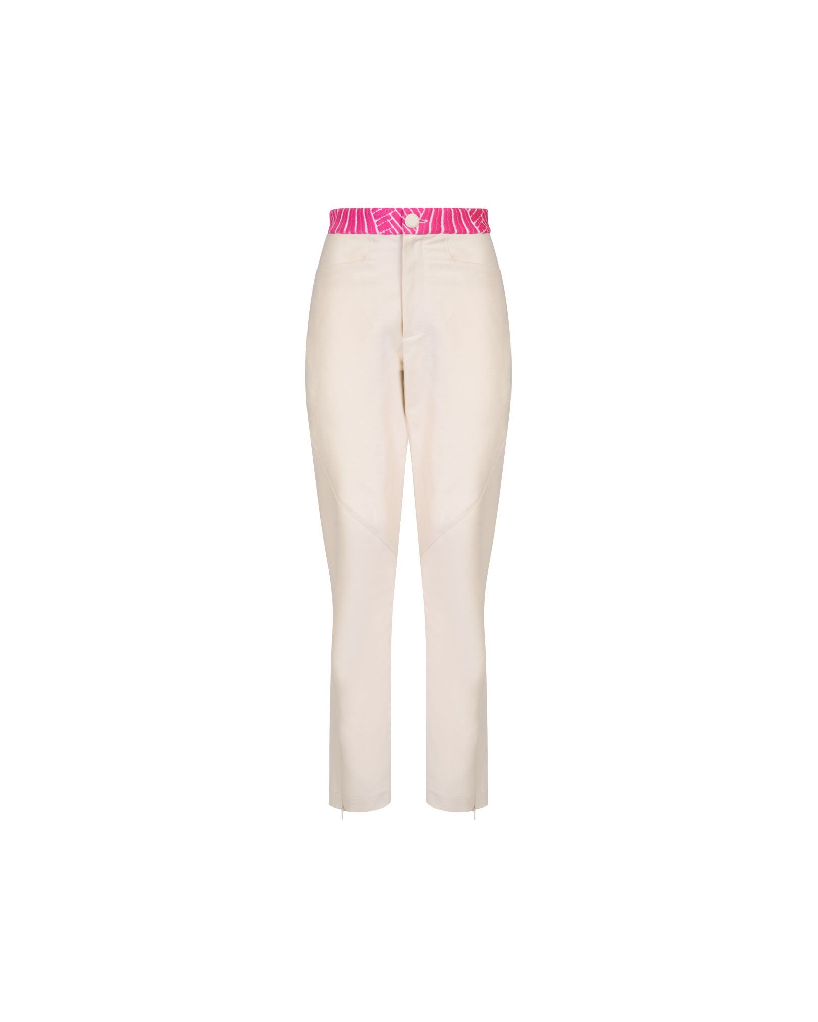 TAKATURNA Pantaloni Cinetici Unisex Beige Chiaro e Rosa Reckless Gamba Dritta - TAKATURNA