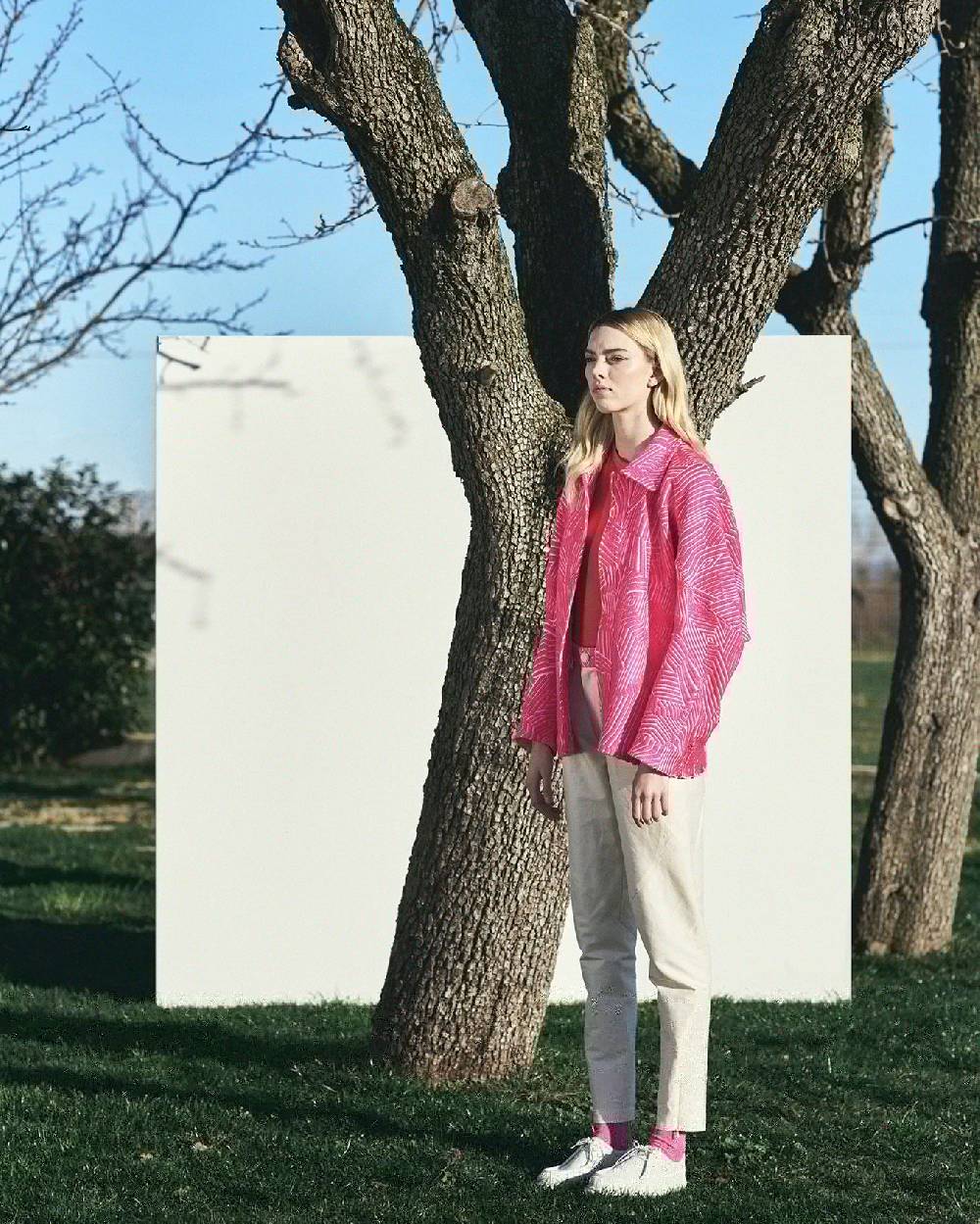 TAKATURNA  Giacca Cinetica Unisex Rosa Impetuoso & Bianco di TAKATURNA Negozio