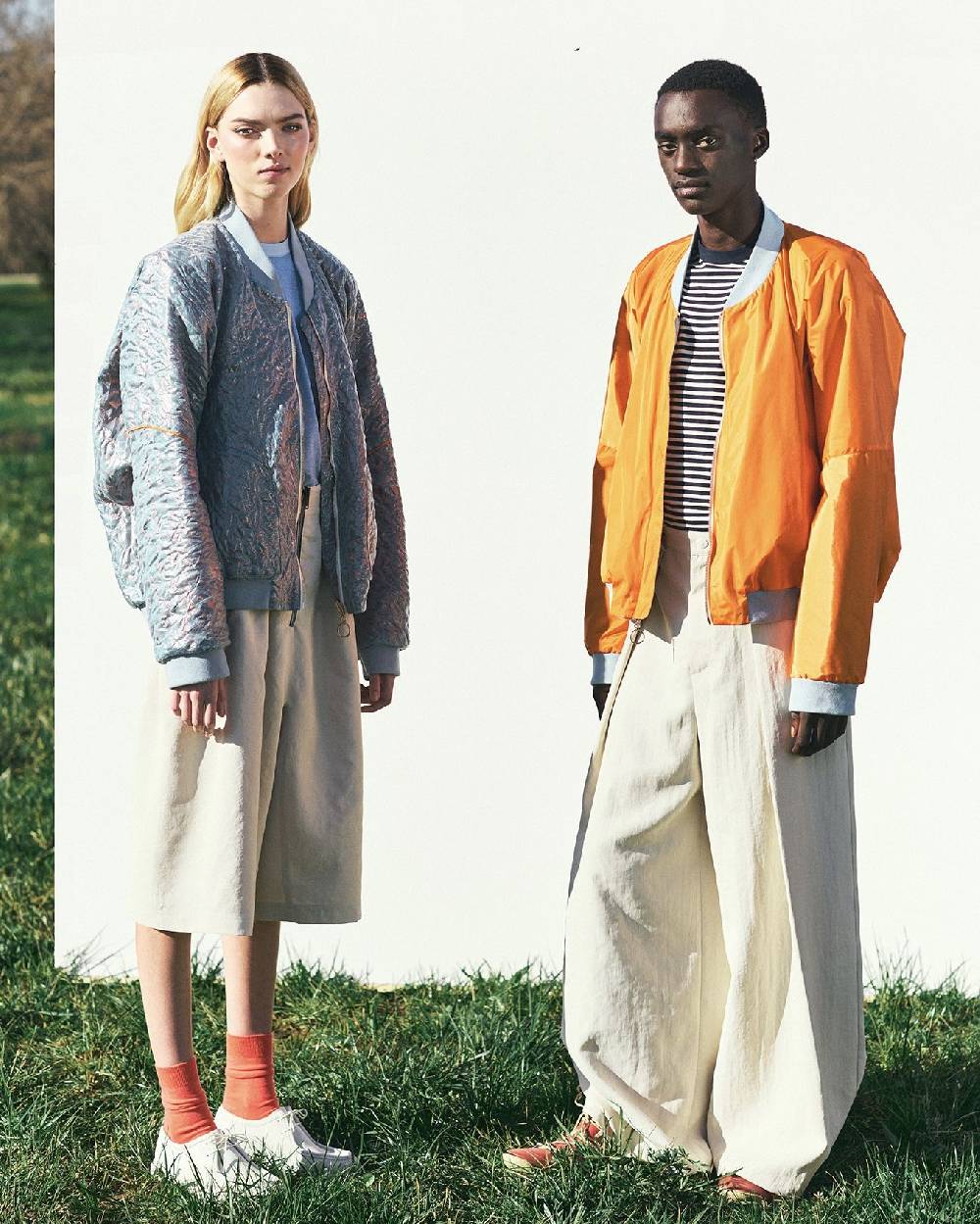 TAKATURNA  Pantaloni Ampio Beige Chiaro & Arancione di TAKATURNA Nuova