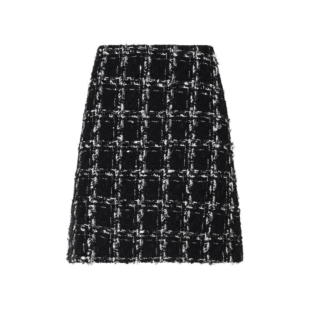 GIAMBATTISTA VALLI  Minigonna in Tweed Giambattista Valli - Quadri Bianco e Nero
