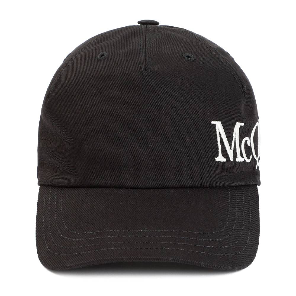 ALEXANDER MCQUEEN  Cappellino in Cotone con Logo Ricamato Alexander McQueen - Nero Vendita