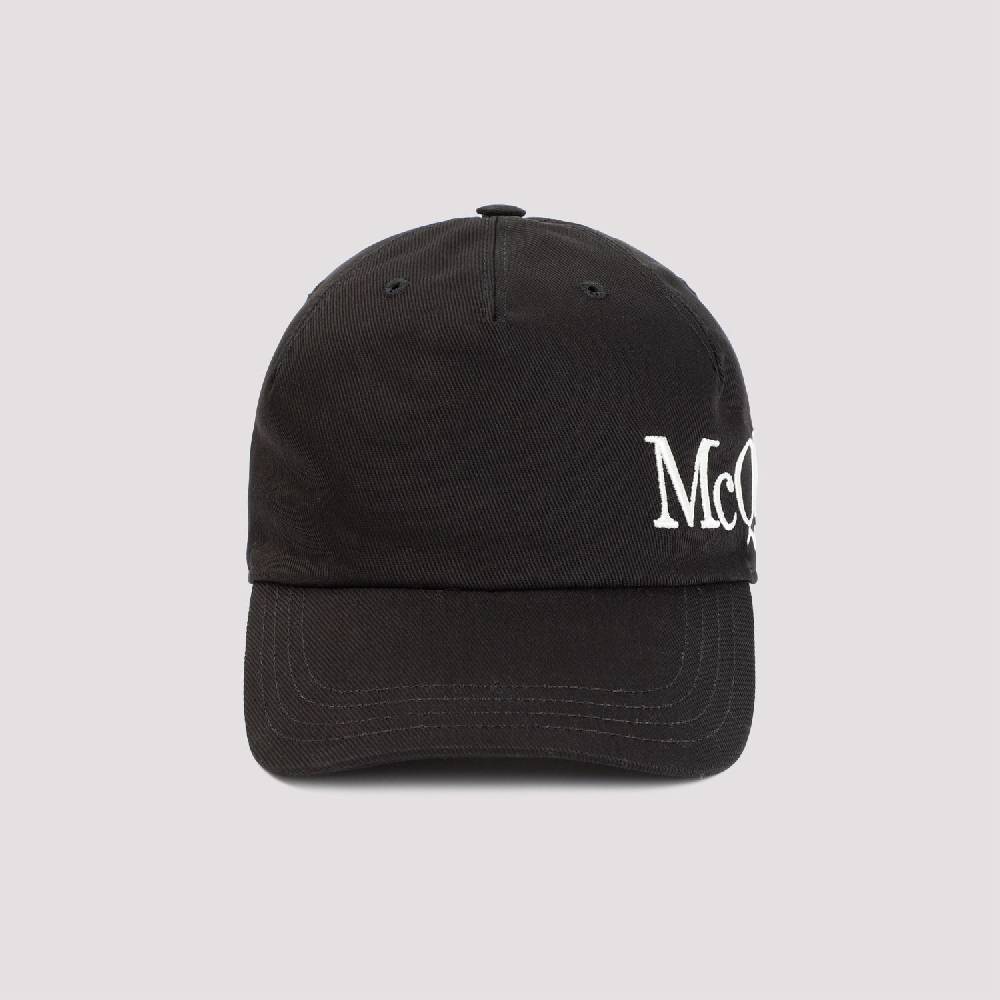 ALEXANDER MCQUEEN  Cappellino in Cotone con Logo Ricamato Alexander McQueen - Nero Vendita