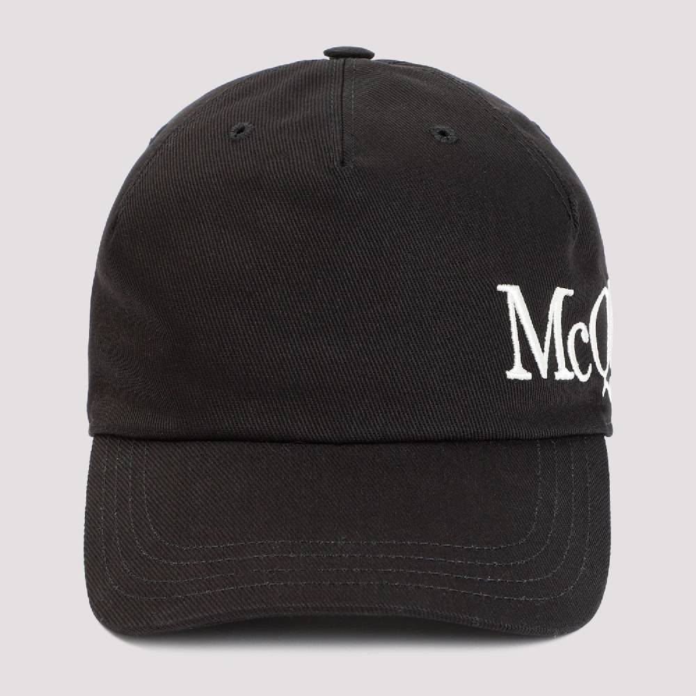 ALEXANDER MCQUEEN  Cappellino in Cotone con Logo Ricamato Alexander McQueen - Nero Vendita