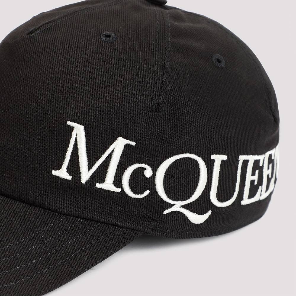ALEXANDER MCQUEEN  Cappellino in Cotone con Logo Ricamato Alexander McQueen - Nero Vendita