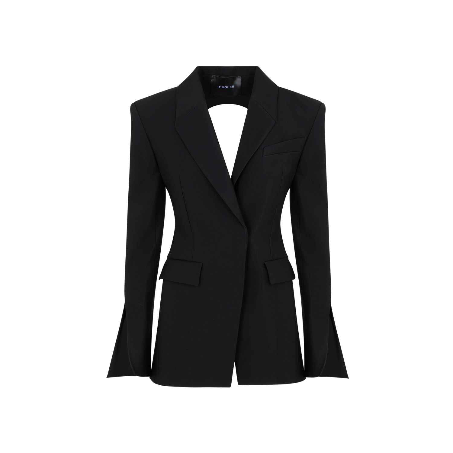 MUGLER  Giacca Avvolgente in Misto Lana Nera MUGLER Donna Qualità Garantita