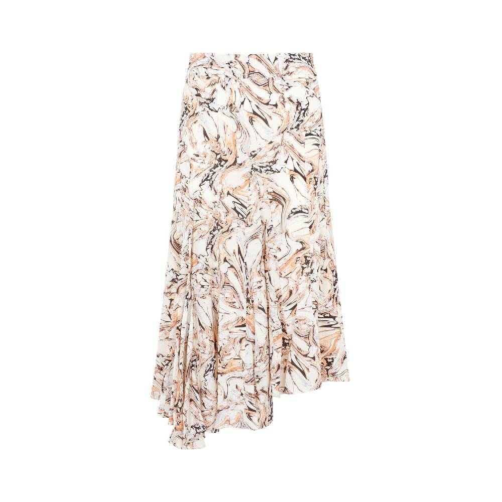 ISABEL MARANT  Gonna in Seta Toscane Isabel Marant Beige con Motivo Geometrico Negozi Online