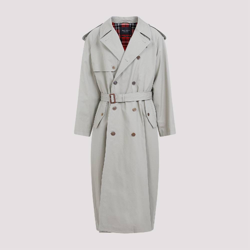 BALENCIAGA  Cappotto Cotone Beige Militare Balenciaga Donna Fino Al -60%