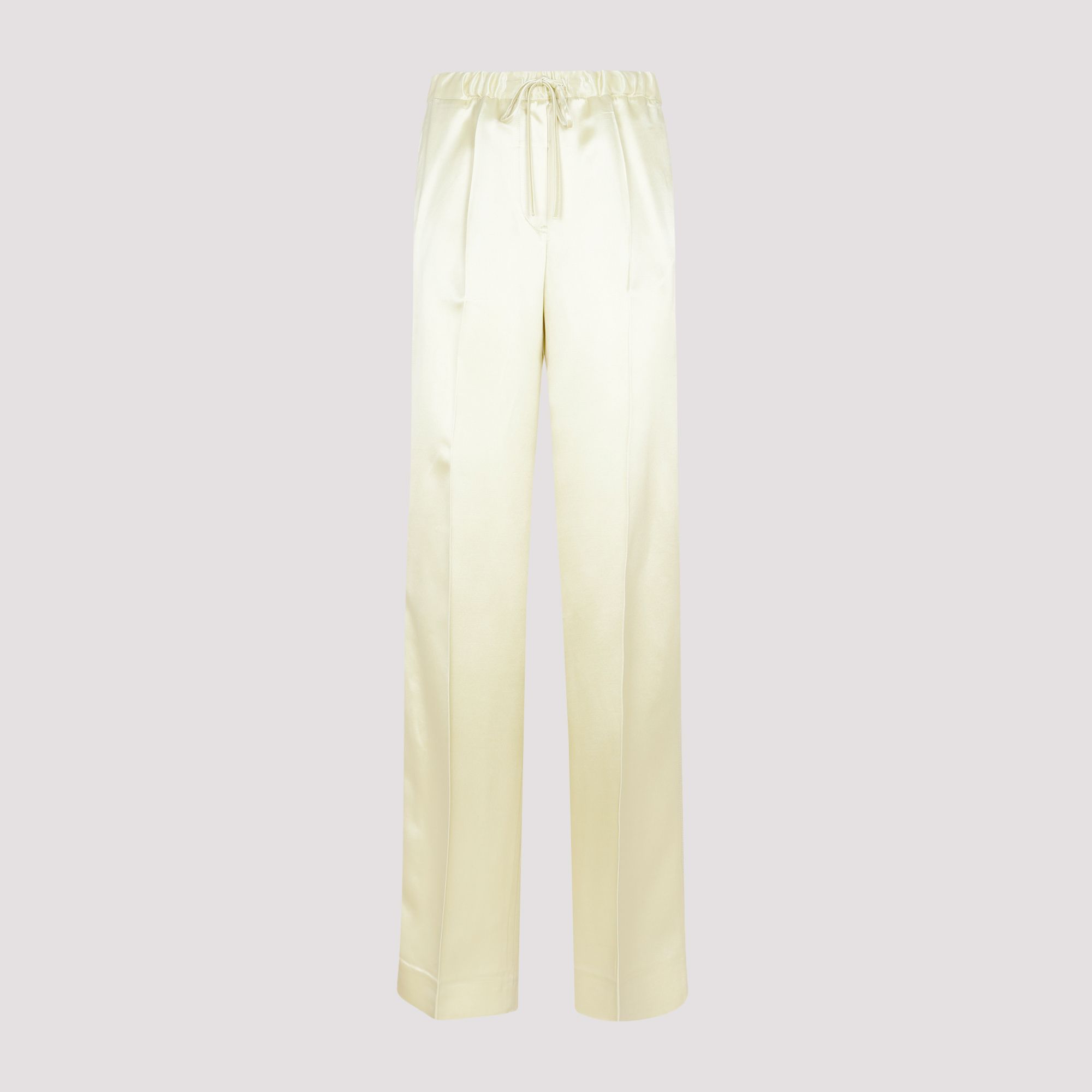 JIL SANDER  Pantaloni Verdi in Misto Viscosa JIL SANDER - Vita Elastica e Taglio Dritto Donna Presa