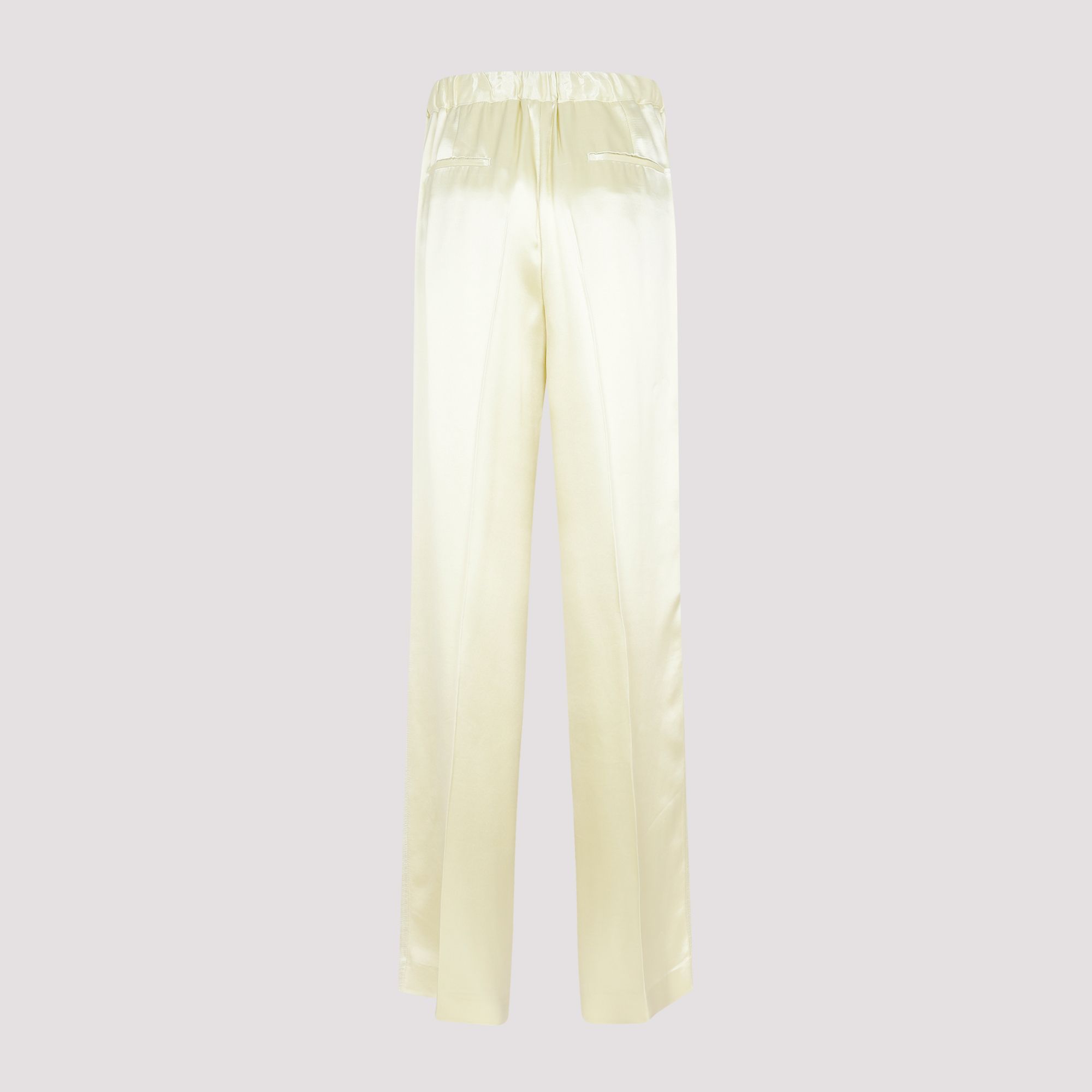 JIL SANDER  Pantaloni Verdi in Misto Viscosa JIL SANDER - Vita Elastica e Taglio Dritto Donna Presa