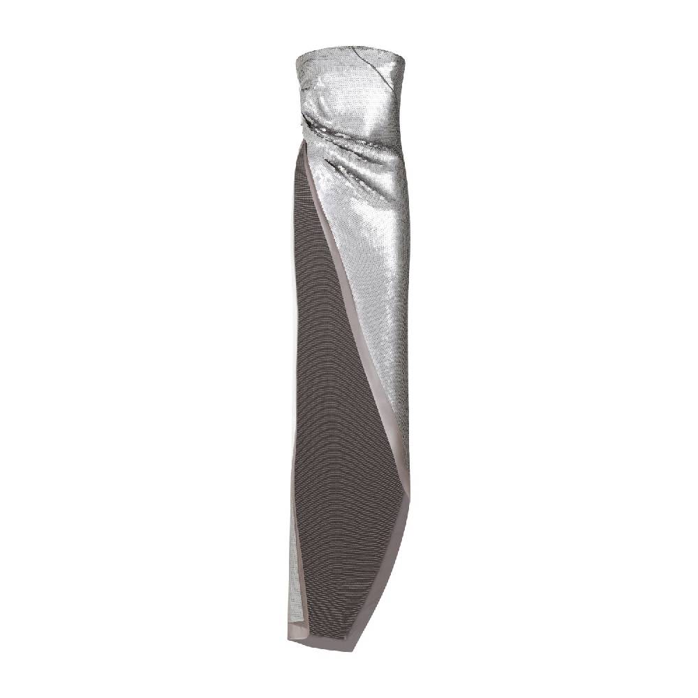 RICK OWENS  Top in Seta Grigio Perla con Paillettes Rick Owens