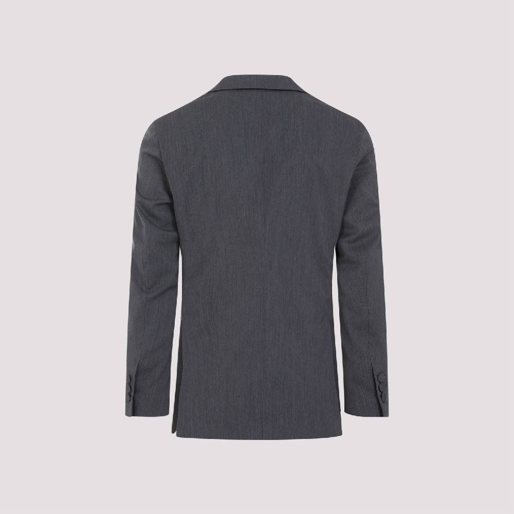 PALM ANGELS  Blazer Monogramma Grigio Chiaro Palm Angels - Uomo Poliestere e Lana Vendite Flash