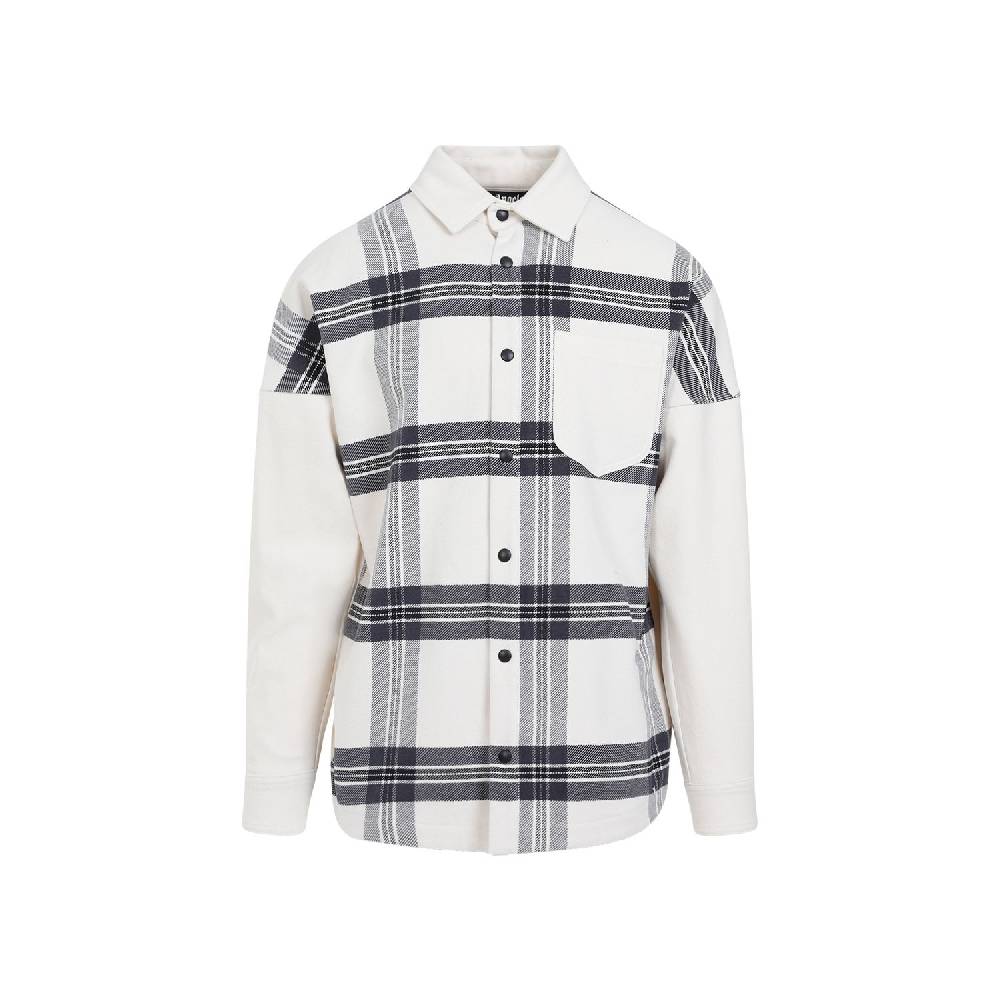 PALM ANGELS  Camicia Overshirt a Quadri Bianco Spento Palm Angels - Uomo
