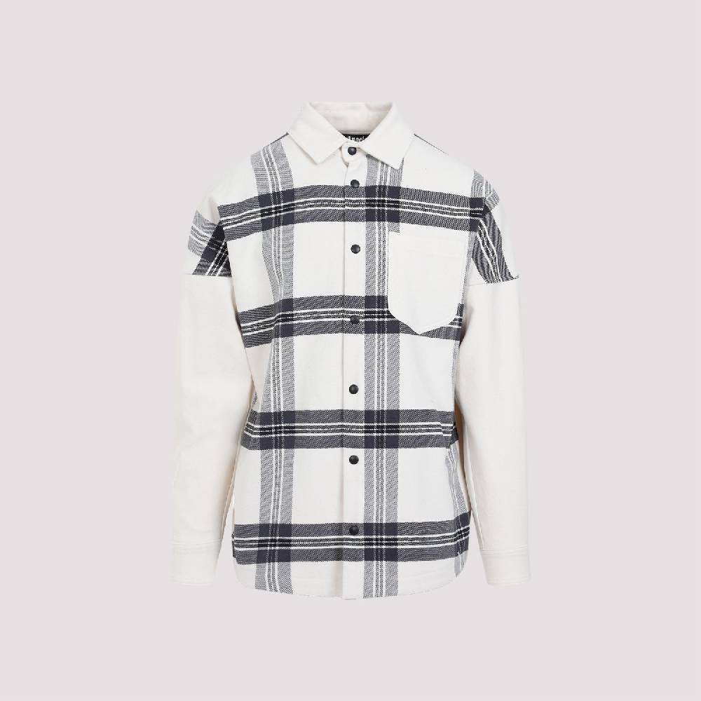 PALM ANGELS  Camicia Overshirt a Quadri Bianco Spento Palm Angels - Uomo Negozio
