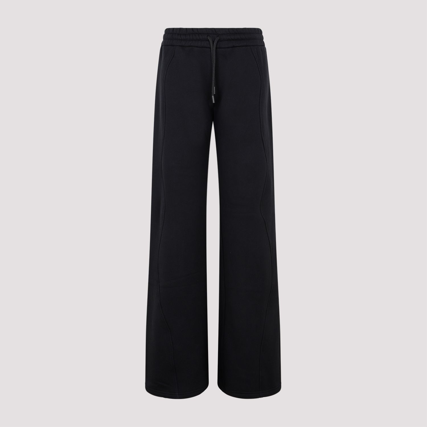 OFF-WHITE  Pantaloni Tuta in Cotone Nero con Coulisse OFF-WHITE Donna Promozione