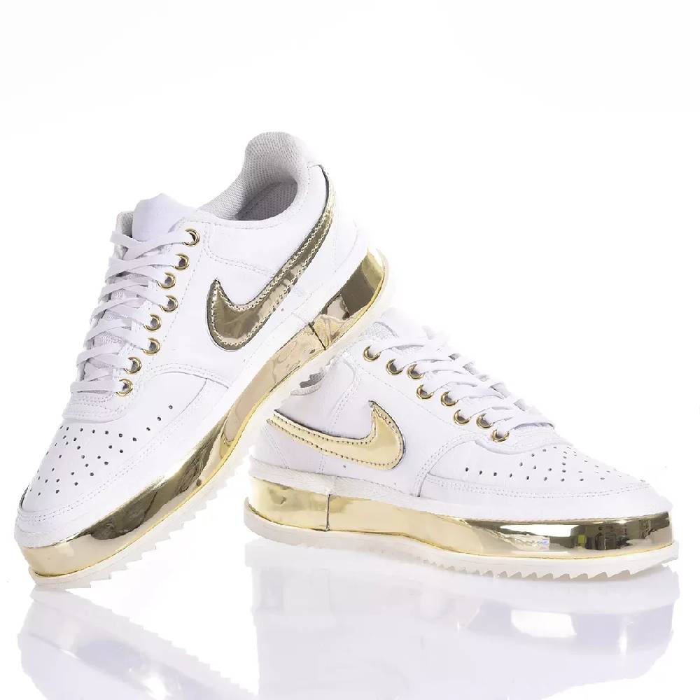 NIKE  Sneakers Nike Court Vision in Bianco Oro - Eco-Pelle Qualità Garantita