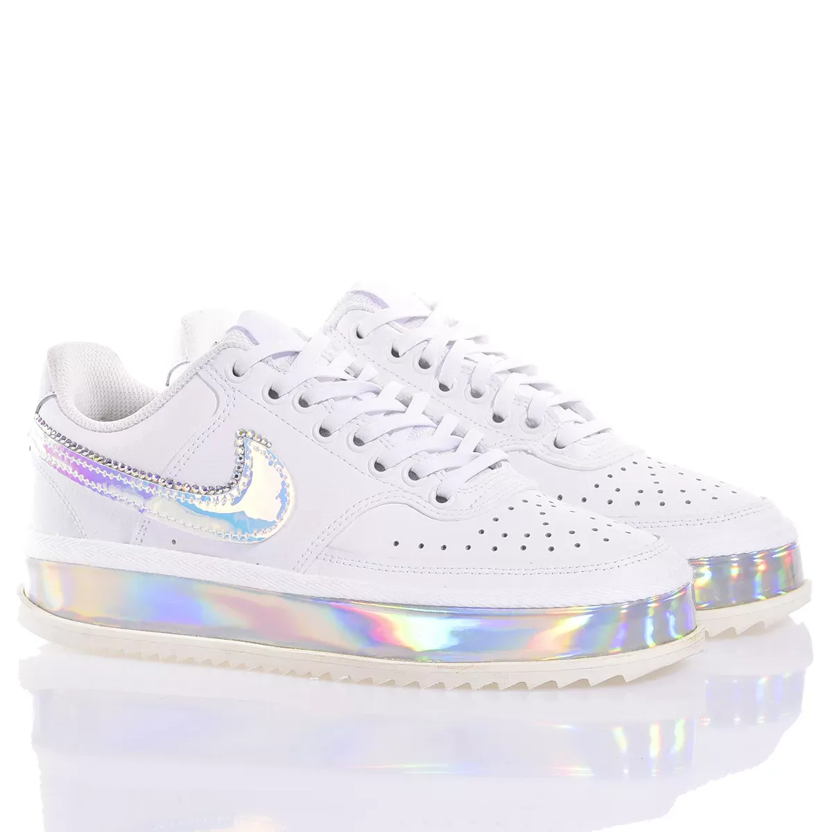 NIKE  Sneakers Nike Court Vision in Eco-Pelle - Bianco Multicolore Negozi Online