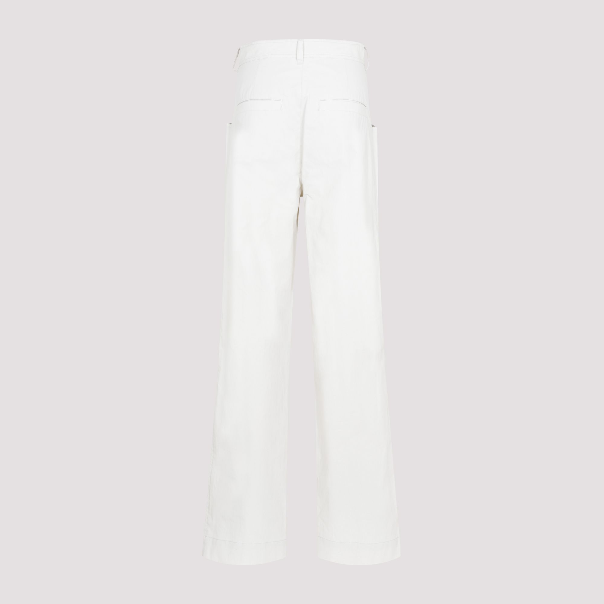 ISABEL MARANT  Pantaloni Ampio Gamba Ecru di Cotone Isabel Marant Fino Al -60%