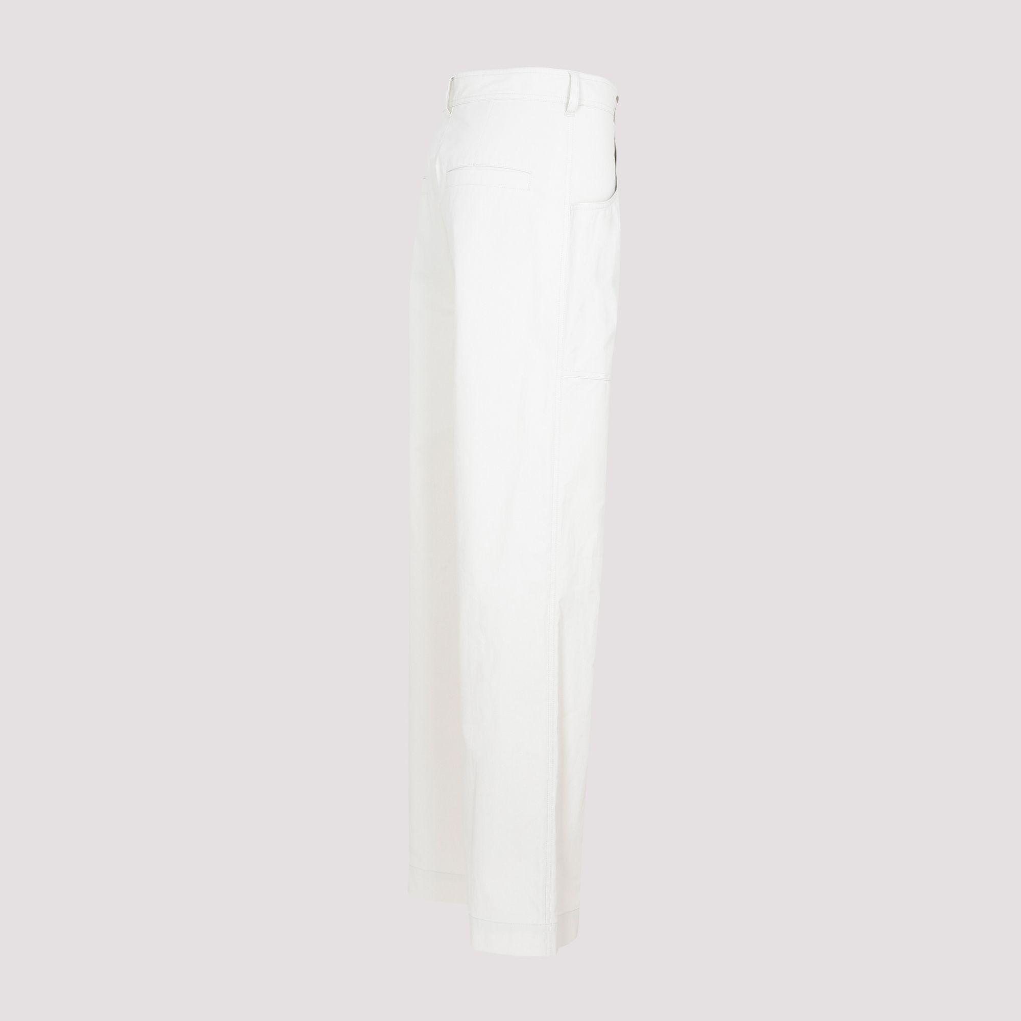 ISABEL MARANT  Pantaloni Ampio Gamba Ecru di Cotone Isabel Marant Fino Al -60%