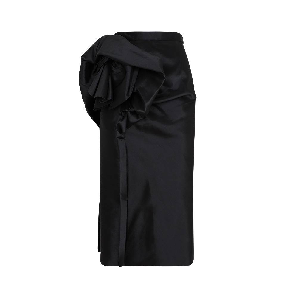 MAISON MARGIELA  Gonna Midi Nera Drappeggiata Maison Margiela - Misto Poliestere/Seta