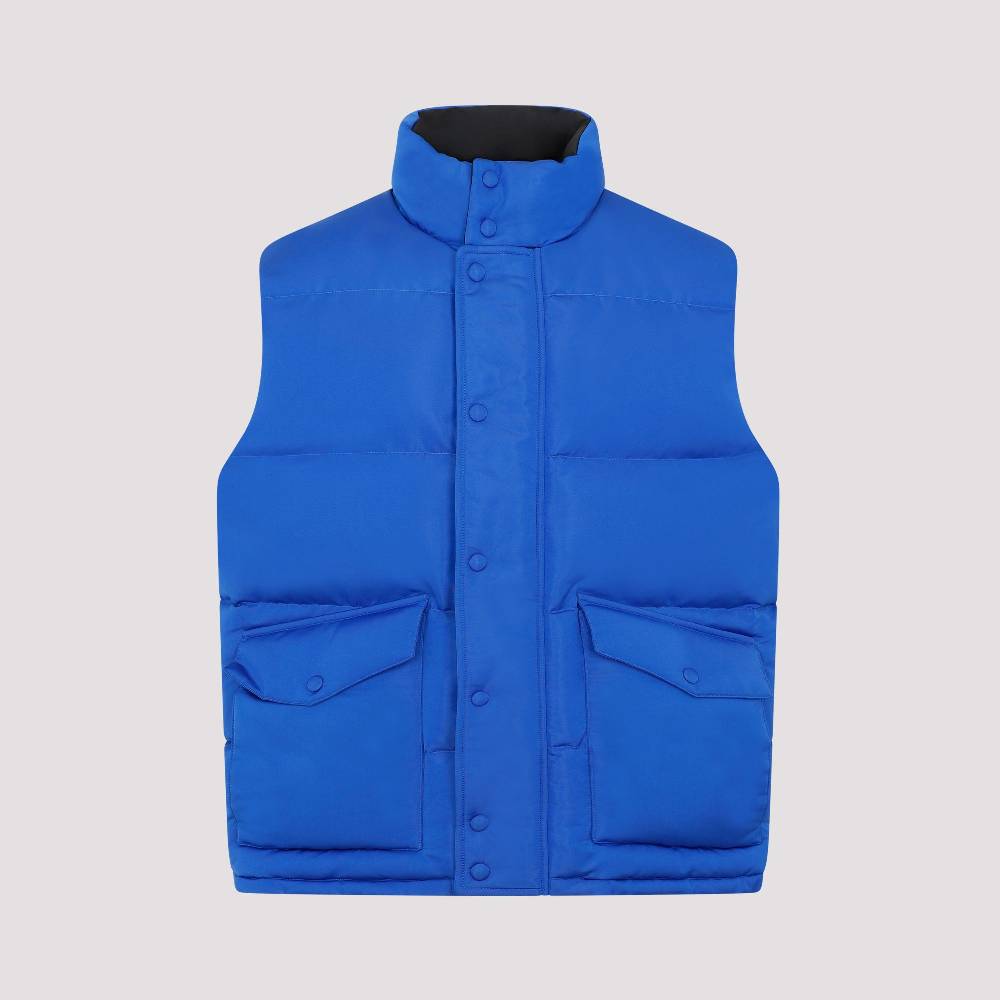 ALEXANDER MCQUEEN  Gilet Imbottito Ultramarino Alexander McQueen - Giacca Blu in Poliestere Uomo Convenienza