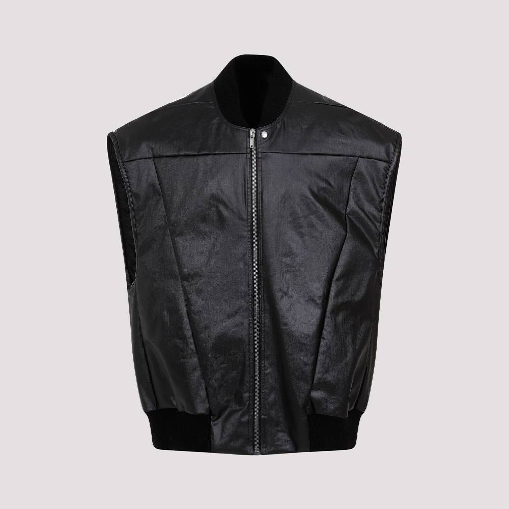RICK OWENS  Gilet Trapuntato Nero in Cotone Rick Owens Novità