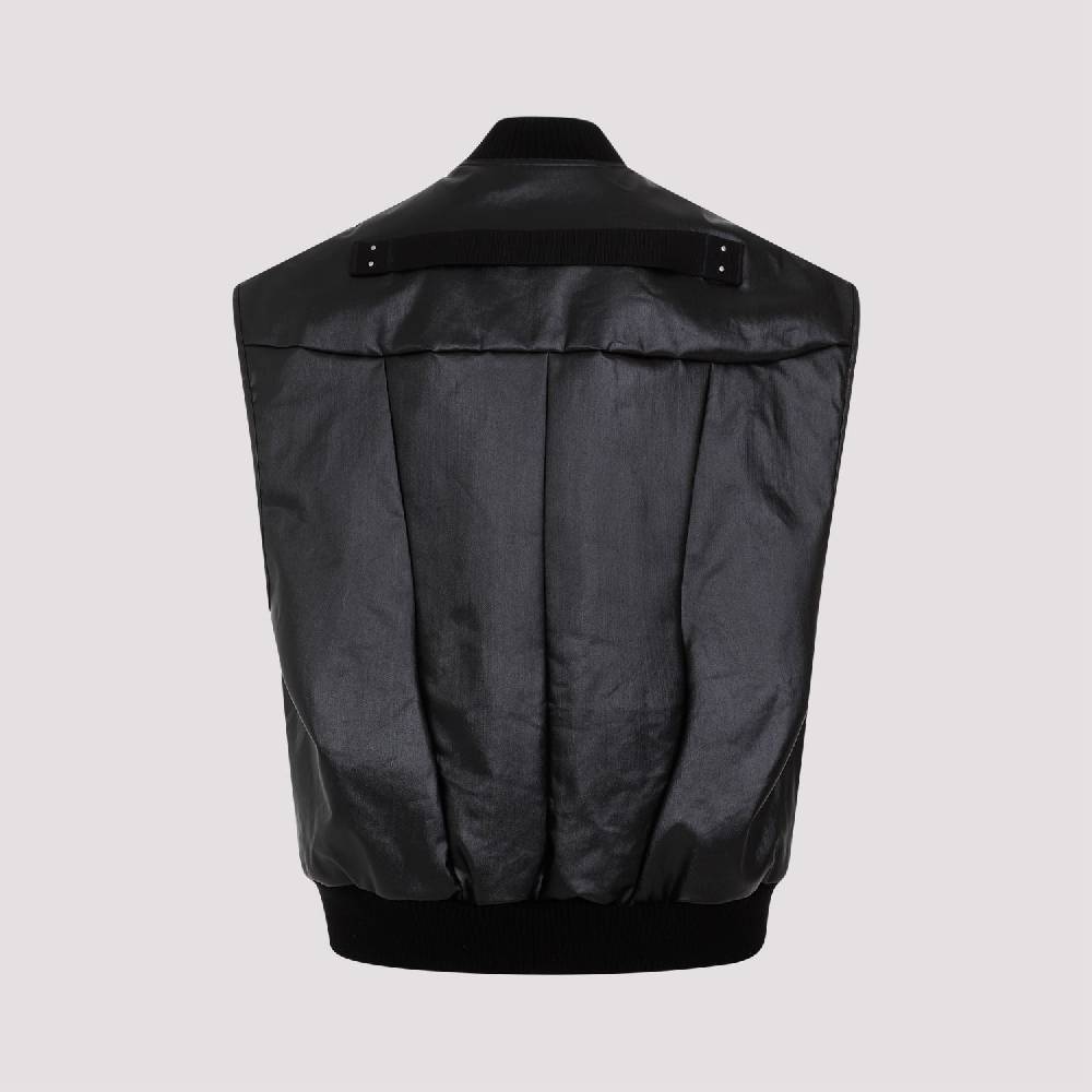 RICK OWENS  Gilet Trapuntato Nero in Cotone Rick Owens Novità