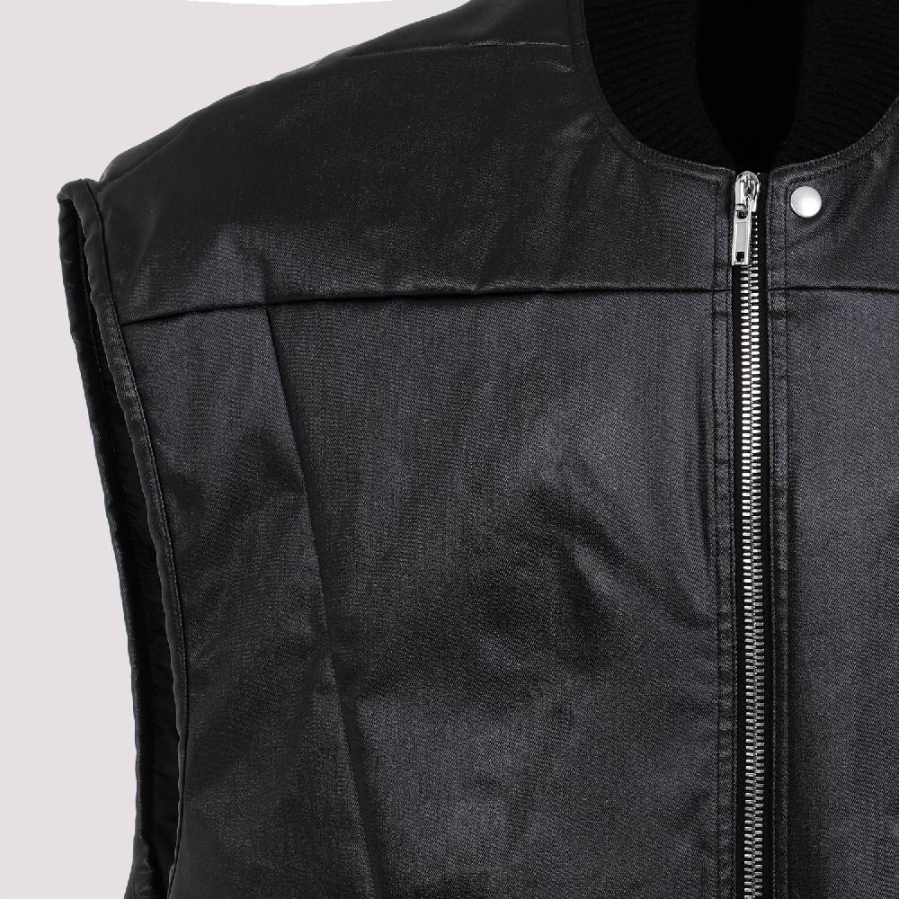 RICK OWENS  Gilet Trapuntato Nero in Cotone Rick Owens Novità