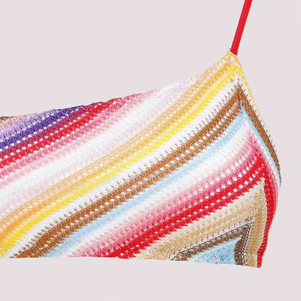 MISSONI  Bikini a Righe Monospalla Missoni in Viscosa Presa