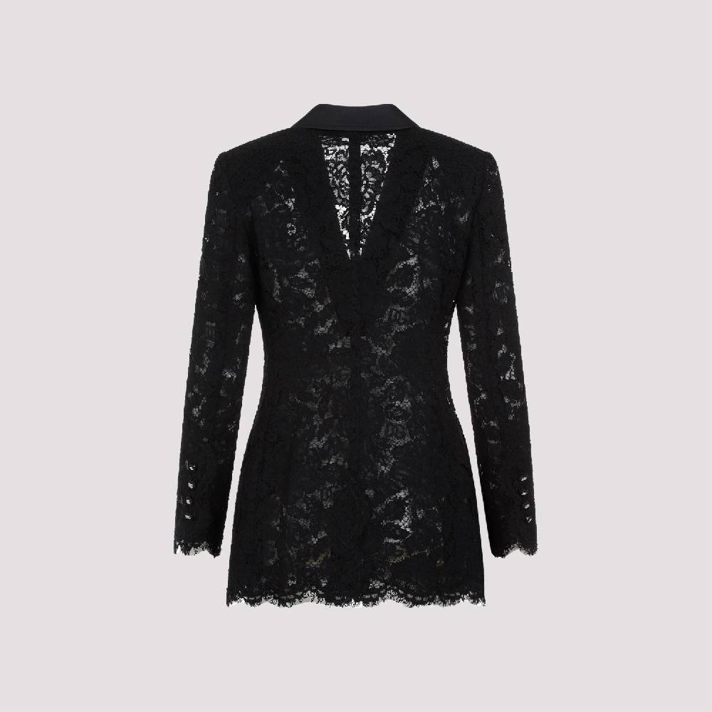 DOLCE & GABBANA  Giacca Pizzo Cotone Nero Dolce & Gabbana Sconto