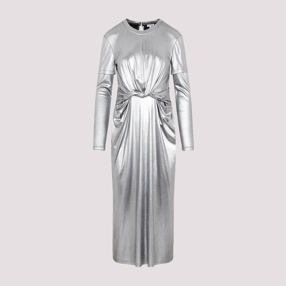 LOEWE  Abito Drappeggiato Argento Metallizzato Loewe - Tessuto Tecnico Misto Offerta